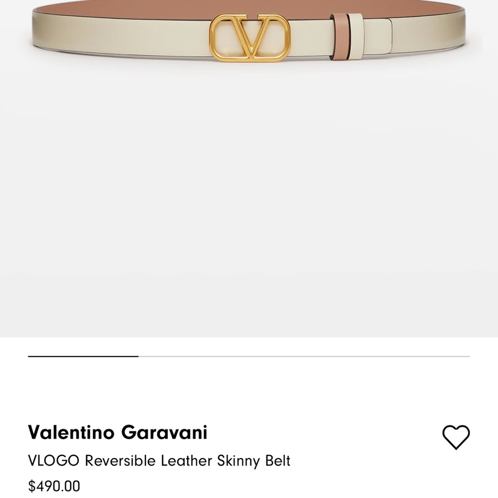Authentic! VALENTINO Reversible skinny belt
